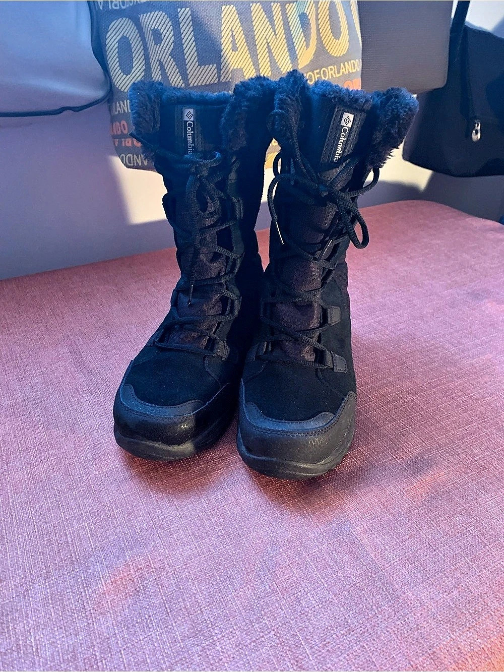 Columbia Minx Mid Omni-Heat Black Winter Boots US 9.5 wide